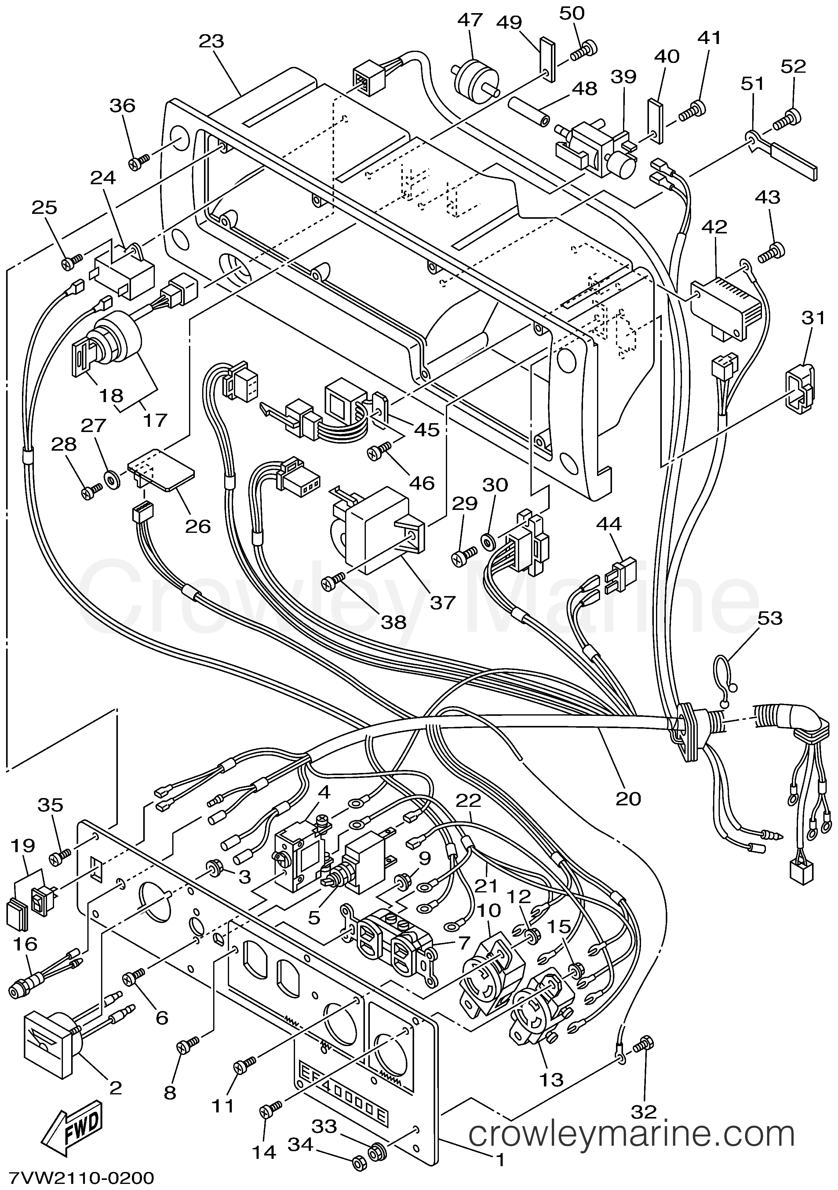 Yamaha Motors EF4000DEC  (YG4000DX_DEC) - CONTROL BOX EF4000