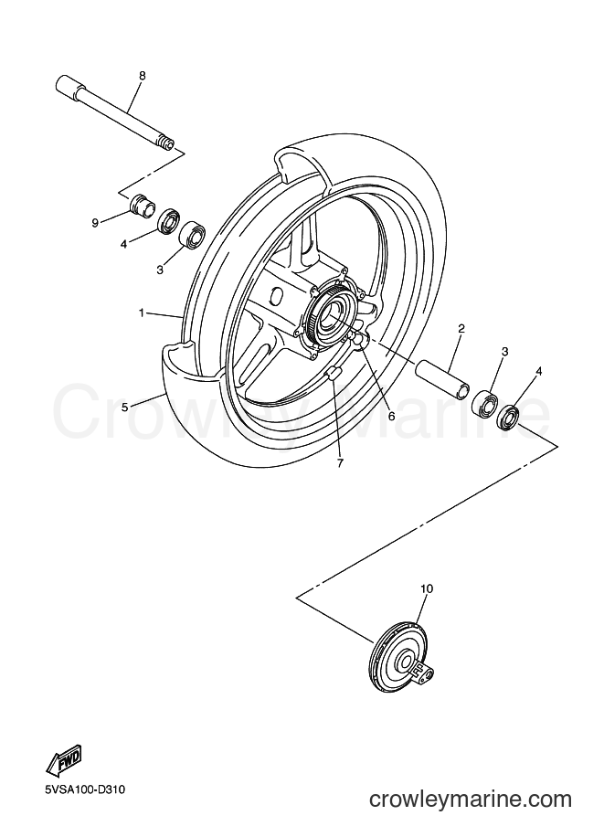 2004 Sport Bike FJR1300A - FJR1300A (5VS8) [010] - FRONT WHEEL