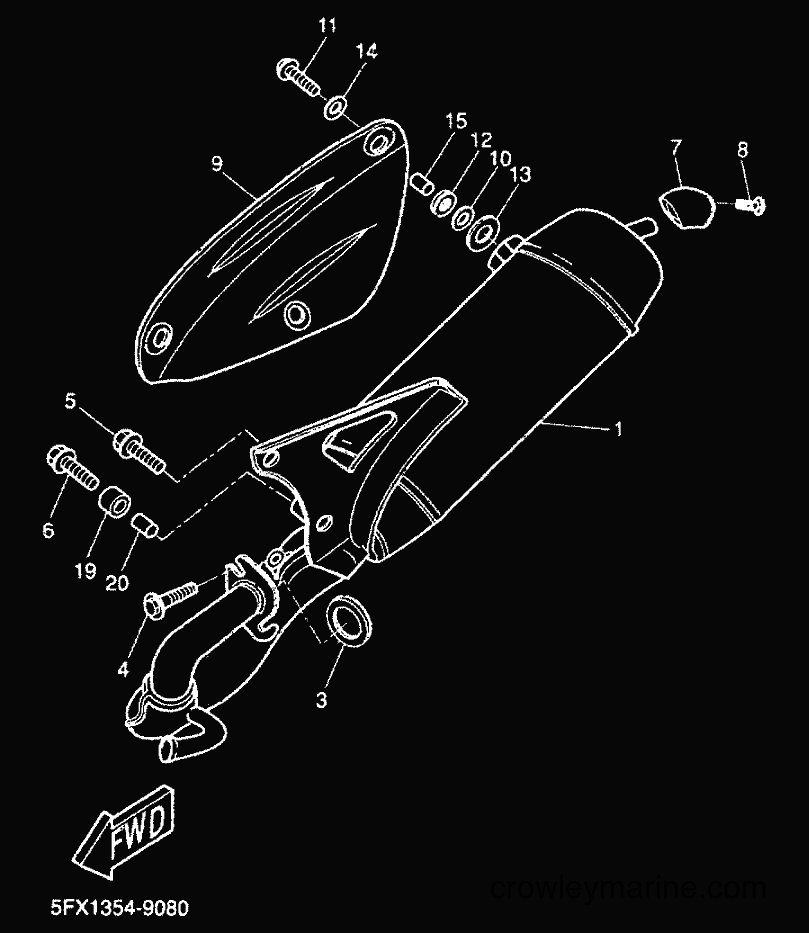 2000 Scooter CW50RS - CW50RS (5FXG) [010] - EXHAUST