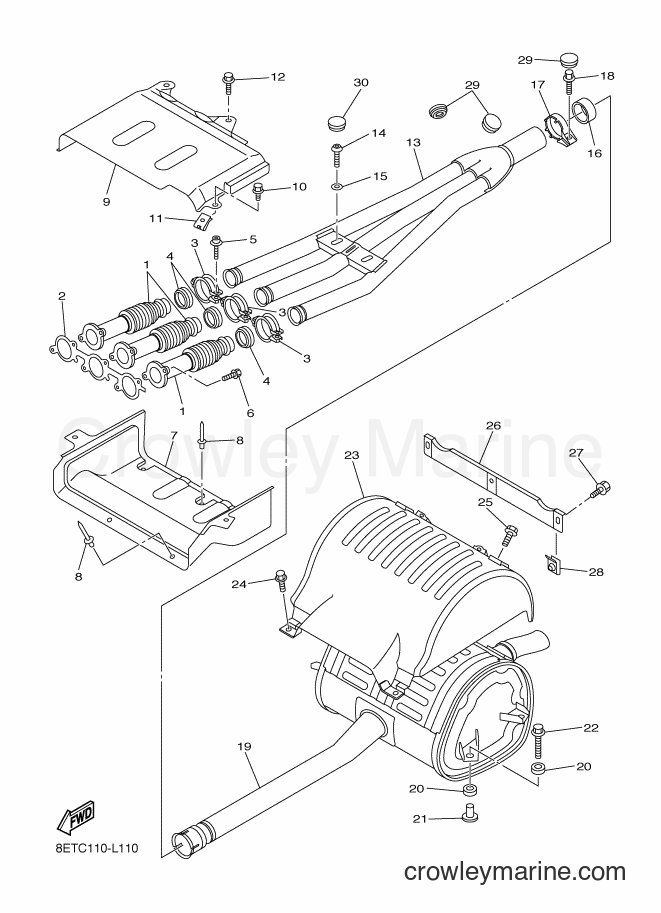 2012 Snowmobile RS10VT - RS10VT (8ETC) [020] - EXHAUST