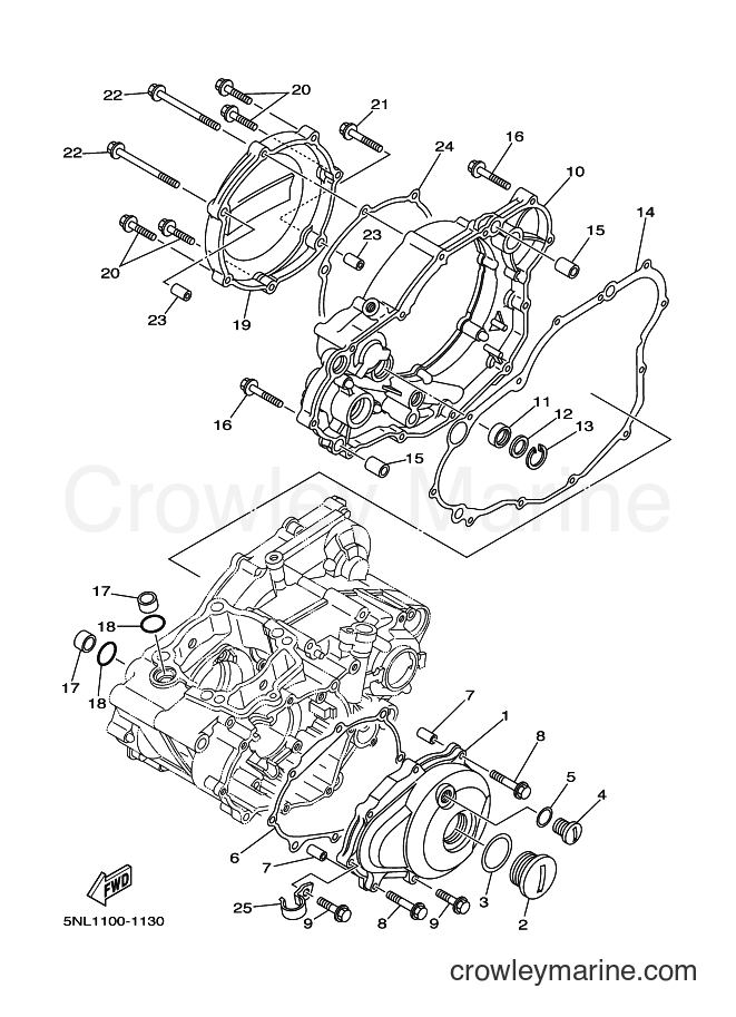 2001 Dirt Bike WR250F - WR250F (5PH2) [080] - CRANKCASE COVER 1