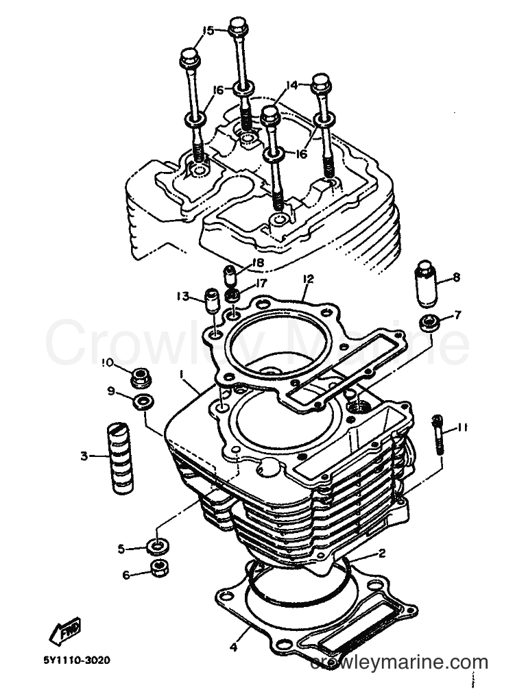 1987 Dirt Bike XT500Z - XT500Z (2RX) [999] - CYLINDER