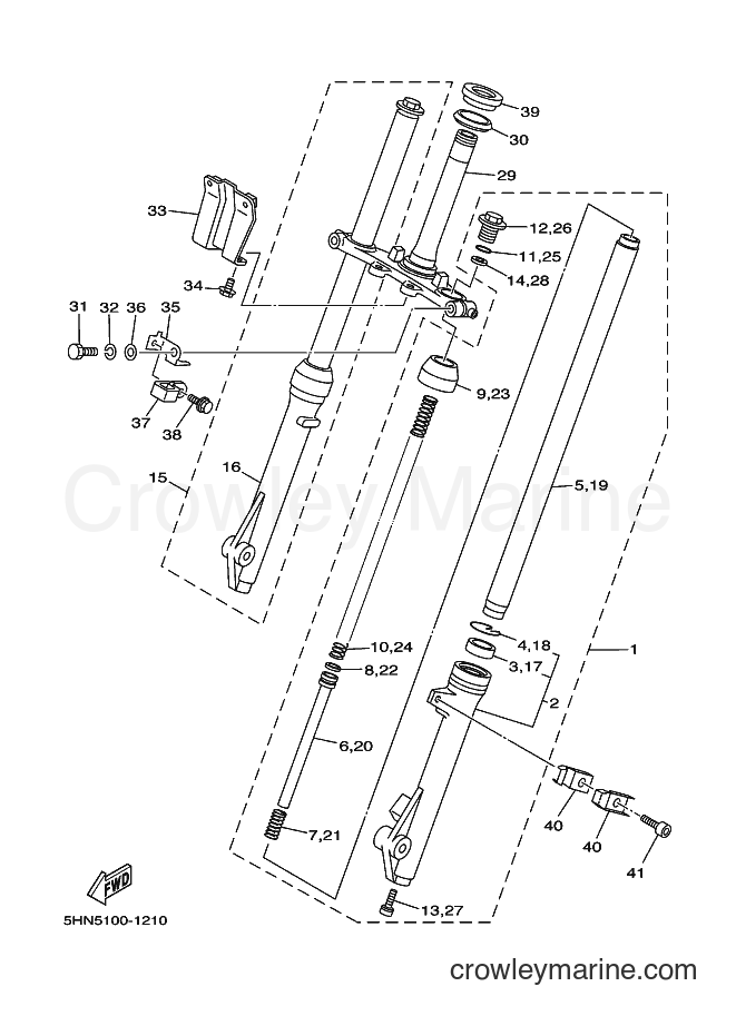 2007 Dirt Bike TT-R90E - TT-R90E (3P27) [010] - FRONT FORK