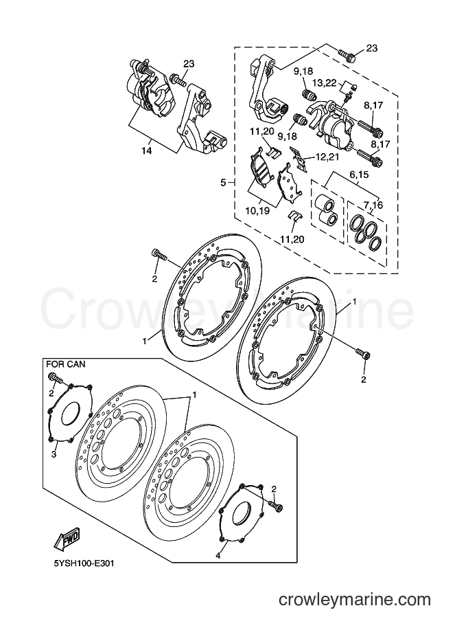 2006 Cruiser XVS1100A - XVS1100A (5YSK) [010] - FRONT BRAKE CALIPER