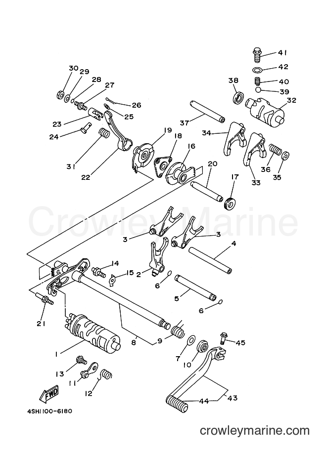 Yamaha Motors YF400M-FW (4SHF) [010] - SHIFT CAM. FORK