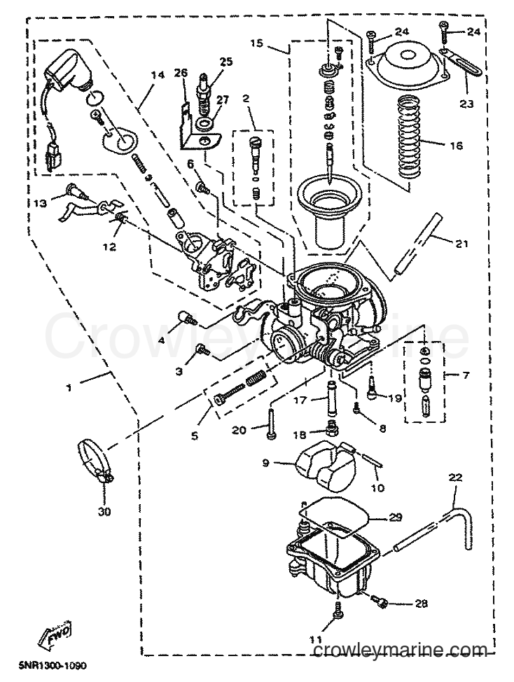 2001 Scooter YP150D - YP150D (5NS1) [010] - CARBURETOR