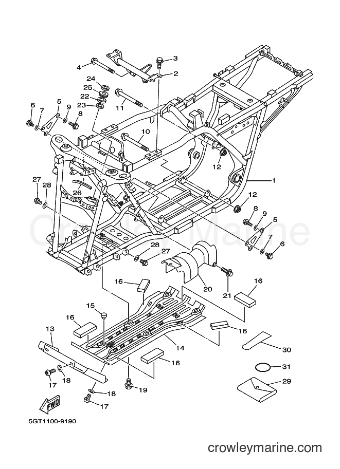 2000 ATV YFM600FWA - YFM600FWA (5GT8) [010] - FRAME