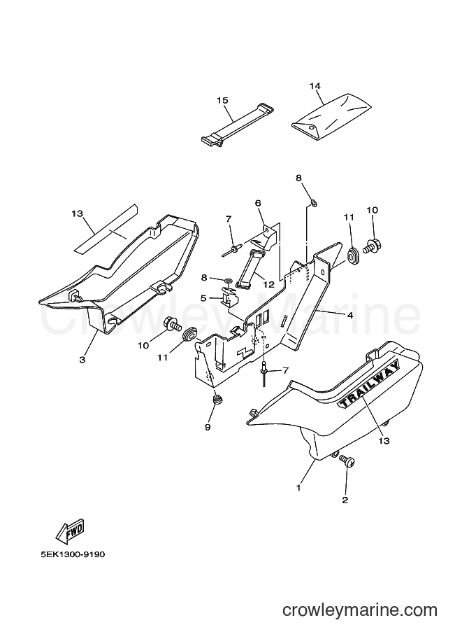 2001 Dirt Bike TW125 - TW125 (5EK5) [010] - SIDE COVER