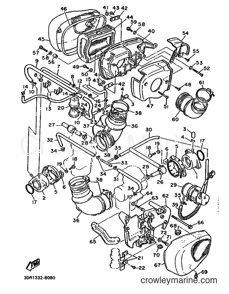 1988 Cruiser XV1000 - XV1000 (3DR1) [999] - INTAKE
