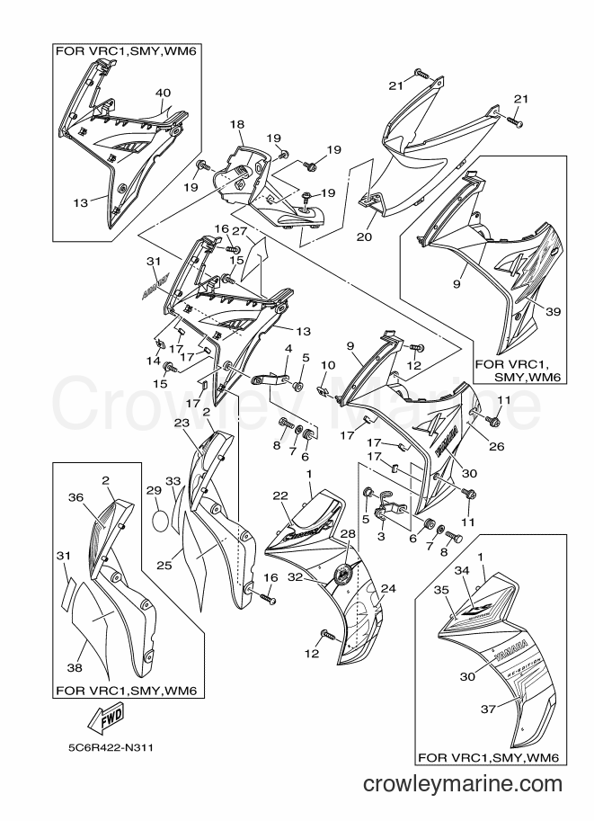2014 Scooter T110LEC - T110LEC (5C6R) [010] - LEG SHIELD