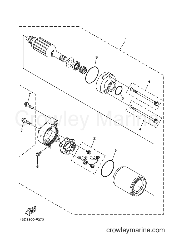 2007 Dirt Bike XT125R - XT125R (13D3) [010] - STARTING MOTOR