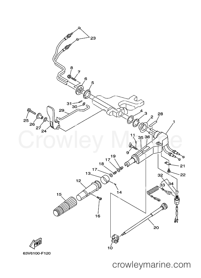 Yamaha Motors 9.9F (63V6) [400] - STEERING