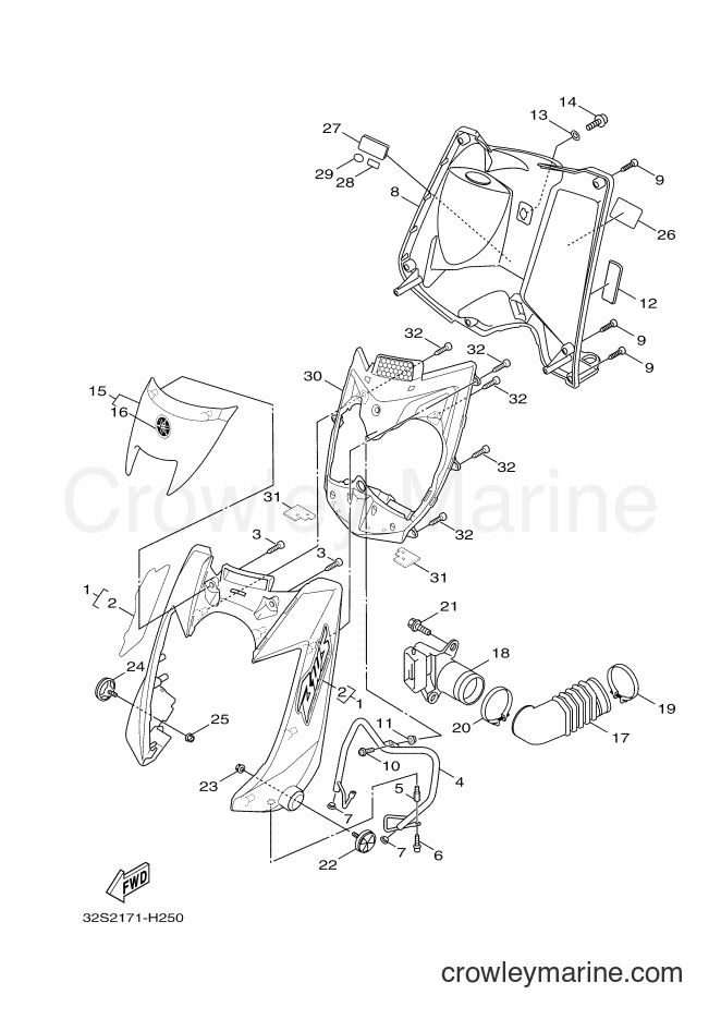 2009 Scooter YW125Y - YW125Y (32S2) [010] - LEG SHIELD
