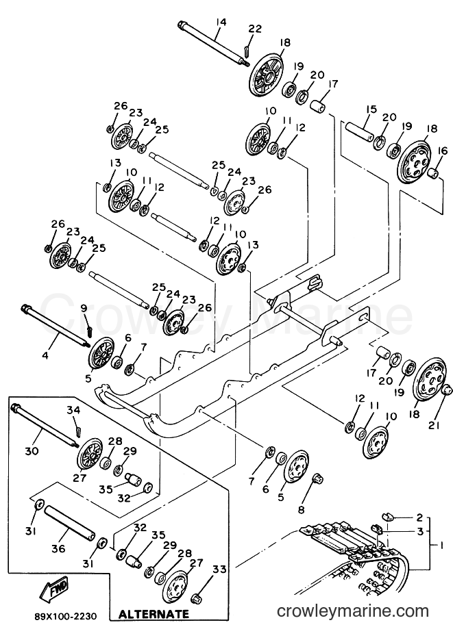 1993 Snowmobile ET410TR - ET410TR (8AJ1) [999] - TRACK SUSPENSION 1