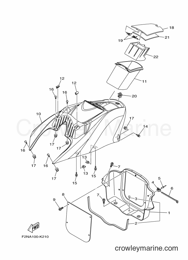 Yamaha Motors VX1100A-K (F2NB) [010] - ENGINE HATCH 1