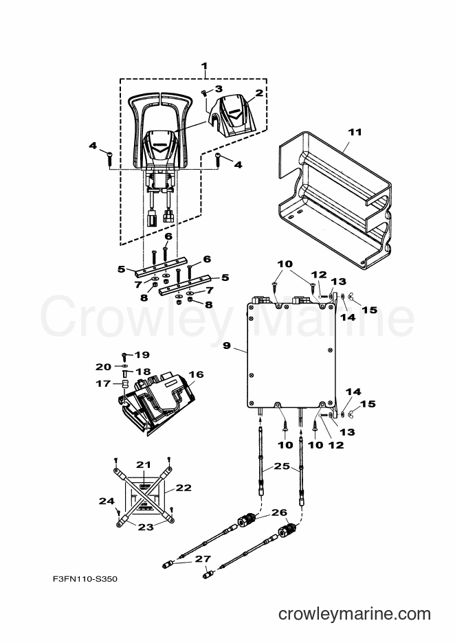 Yamaha Motors SAT1800F-S (F3FP) [020] - CONTROL CABLE