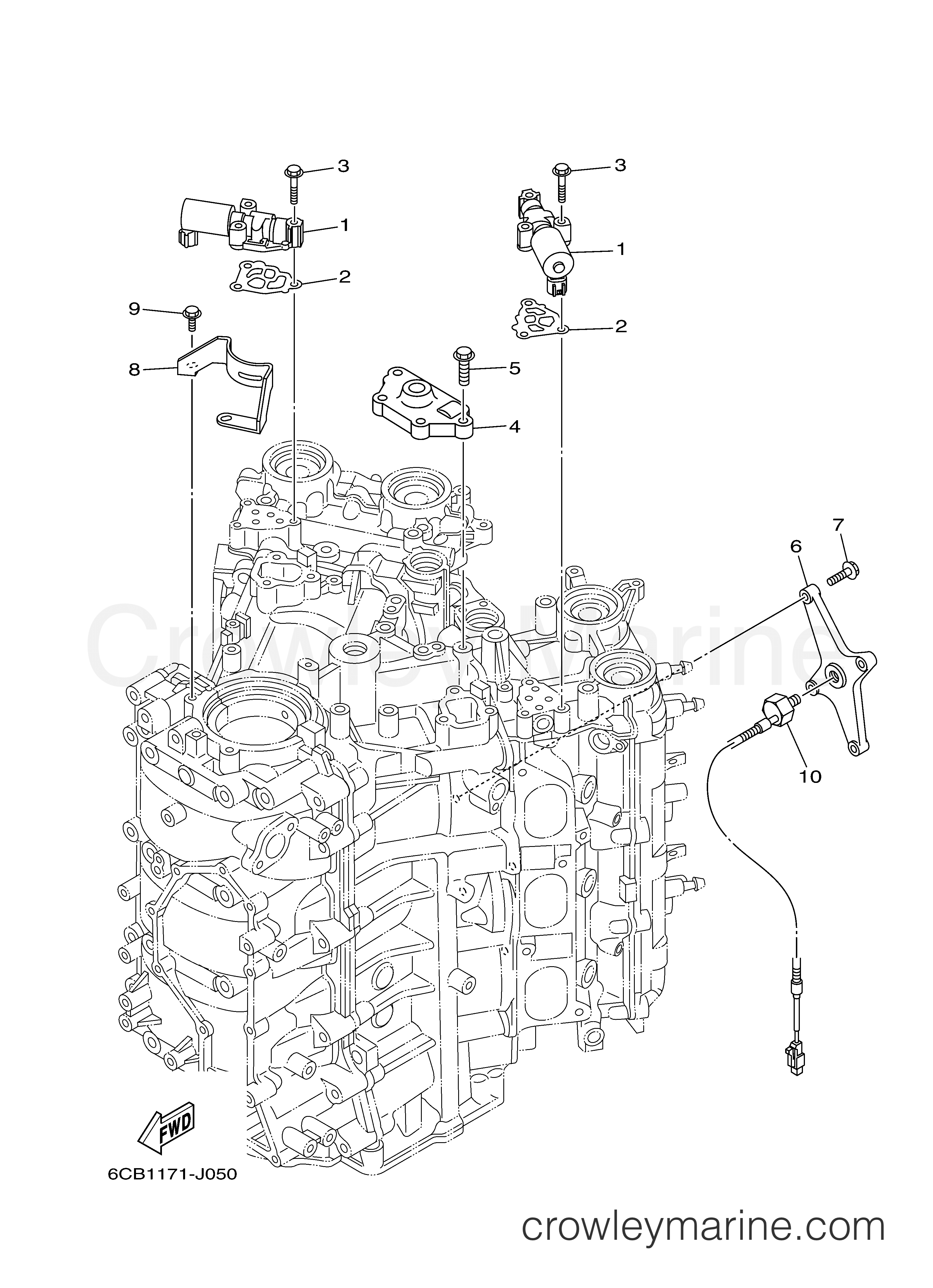 Yamaha Motors F300UCA - CYLINDER CRANKCASE 3