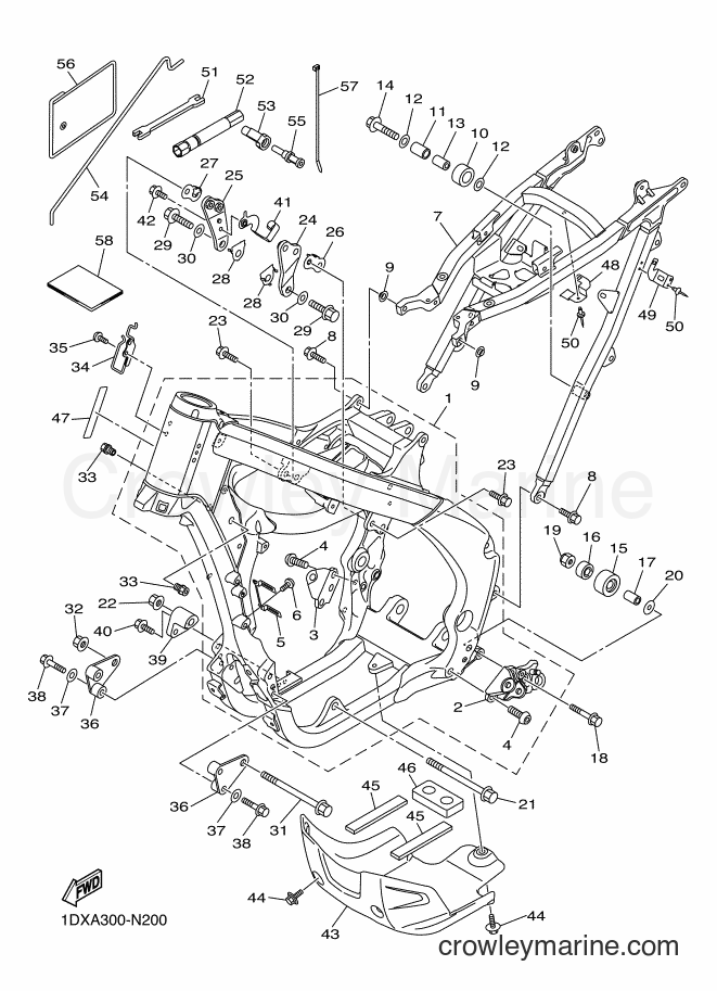 2014 Dirt Bike WR450F - WR450F (1DXA) [010] - FRAME
