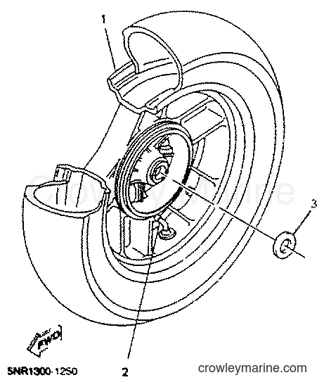 2001 Scooter YP125E - YP125E (5NR1) [010] - REAR WHEEL