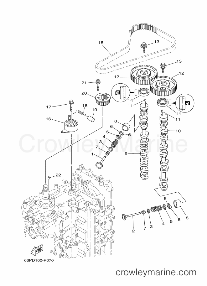 Yamaha Motors F150B (63PD) [310] - VALVE