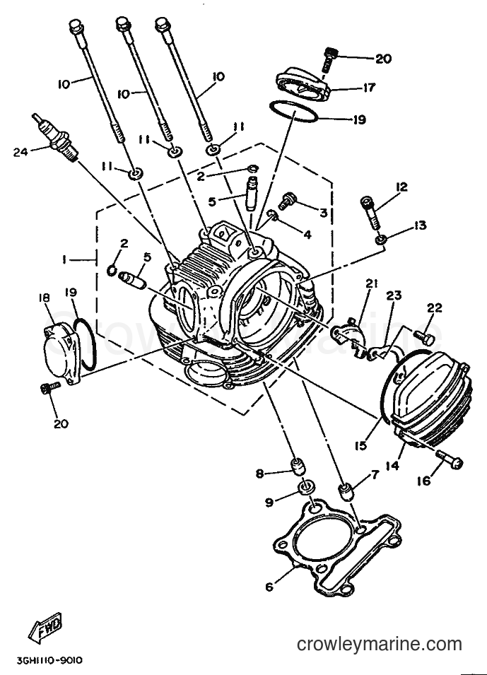 1992 ATV YFB250 - YFB250 (4BD2) [010] - CYLINDER HEAD