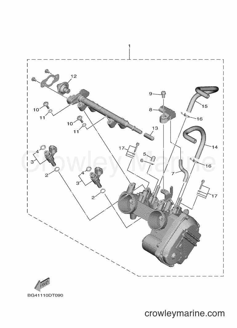 2019 ATV YXE850EBN - YXE850EBN (B0D2) [010] - THROTTLE BODY ASSY 1