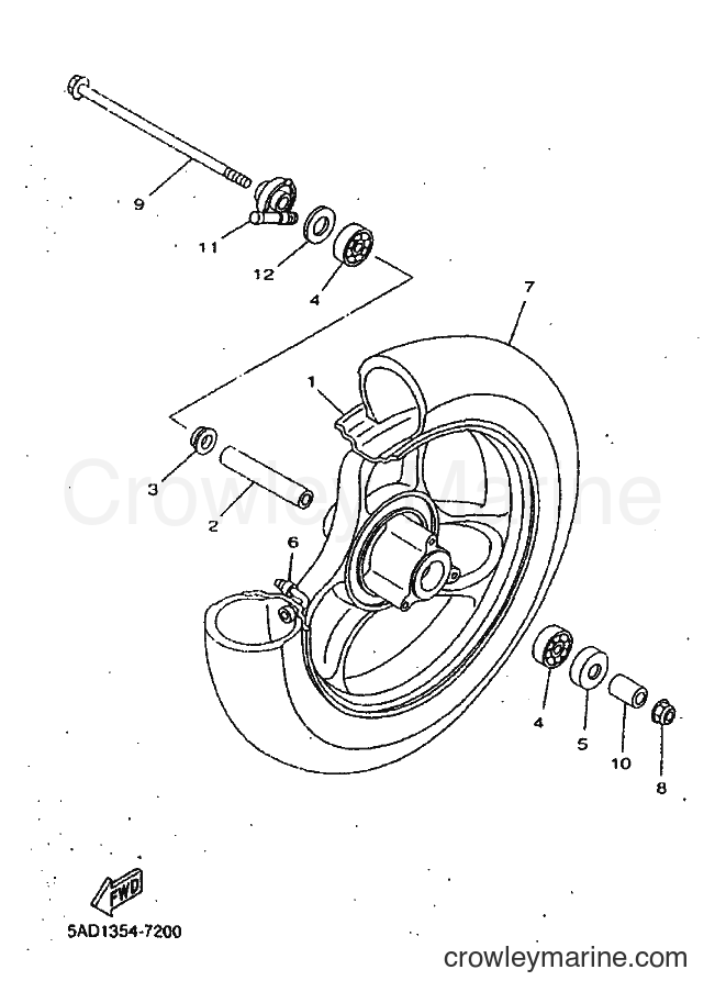 Yamaha Motors YN50 (5ADG) [010] - FRONT WHEEL
