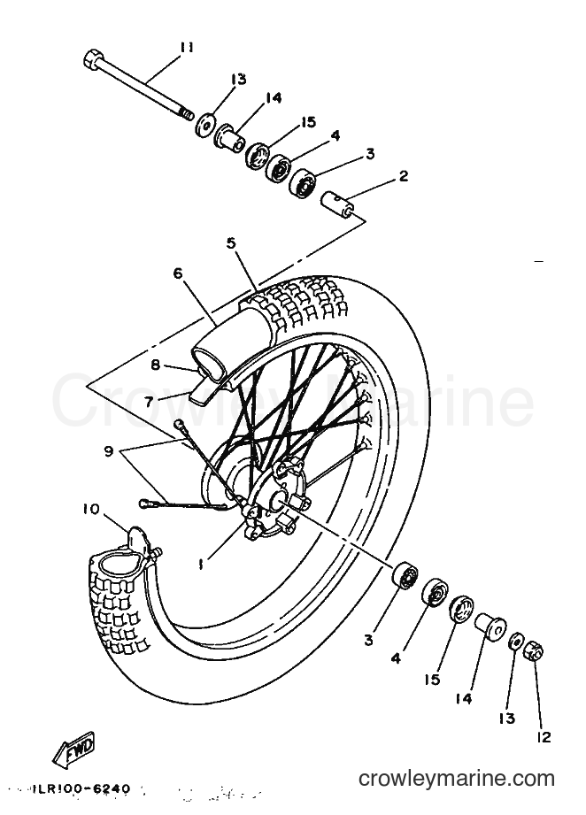 1986 Dirt Bike YZ80 - YZ80 (1LR) [999] - FRONT WHEEL