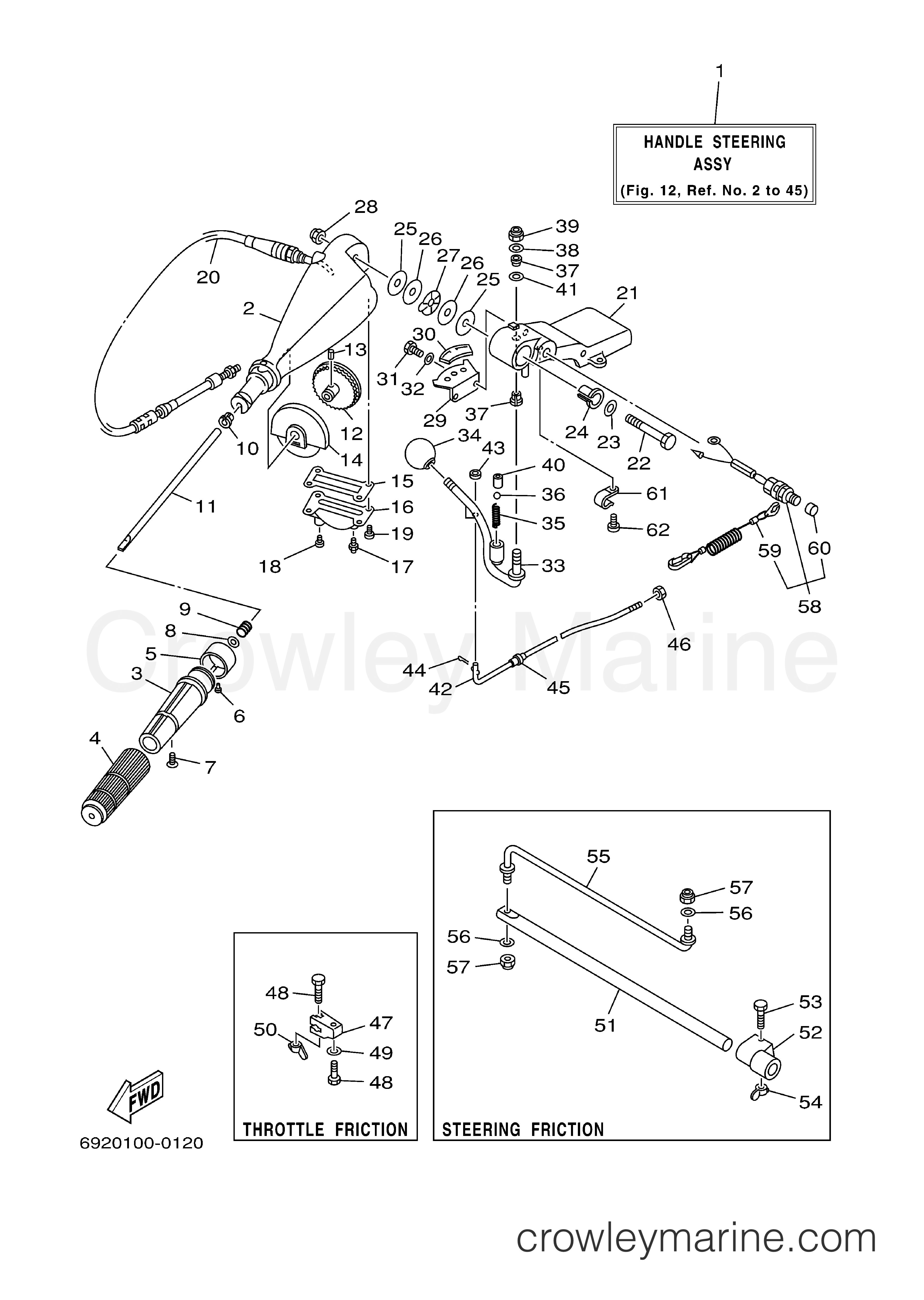 Yamaha Motors E75MLHY - STEERING