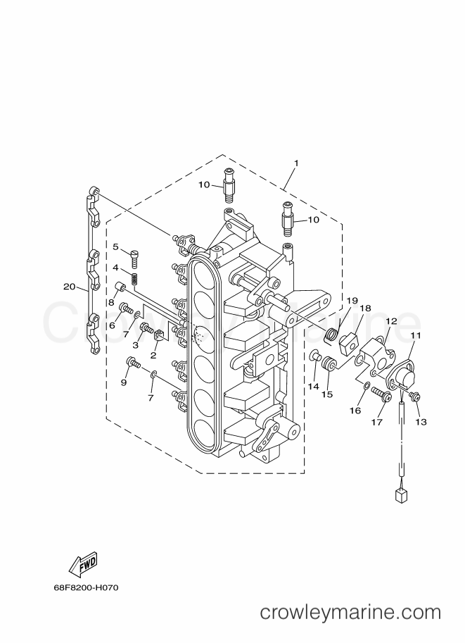 Yamaha Motors Z175HETOL (68MJ) [020] - VAPOR SEPARATOR 2