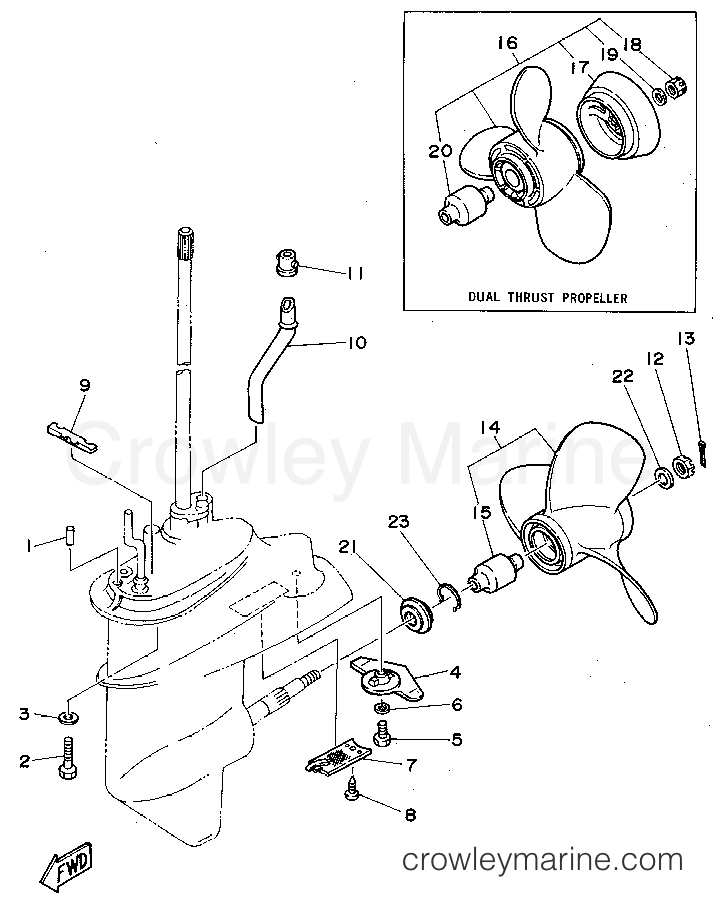 Yamaha Motors F9.9MSHU - LOWER CASING DRIVE 2