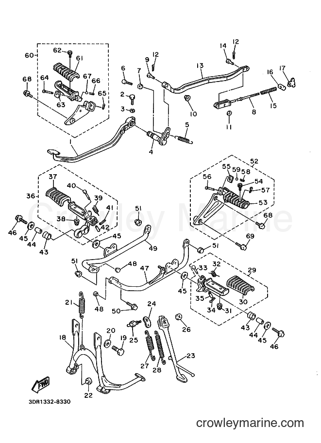 1998 Cruiser XV1100 - XV1100 (3LPG) [010] - STAND & FOOTREST