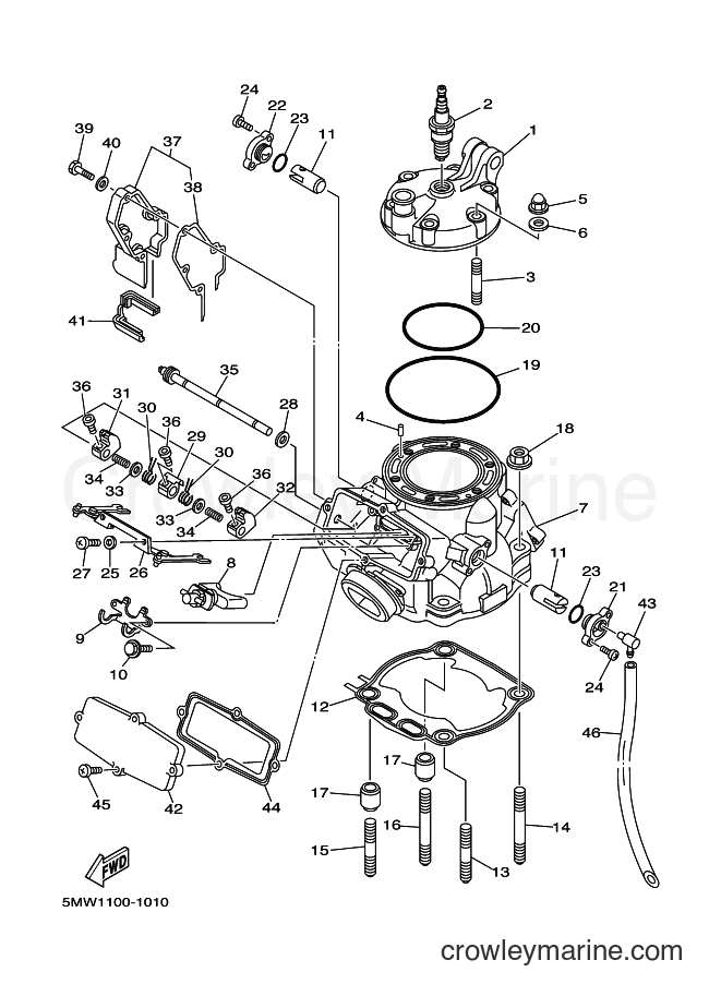 2001 Dirt Bike YZ250 - YZ250 (5MW2) [030] - CYLINDER HEAD