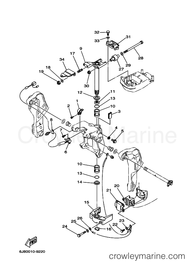 Yamaha Motors 30D (6J82) [030] - BRACKET 4