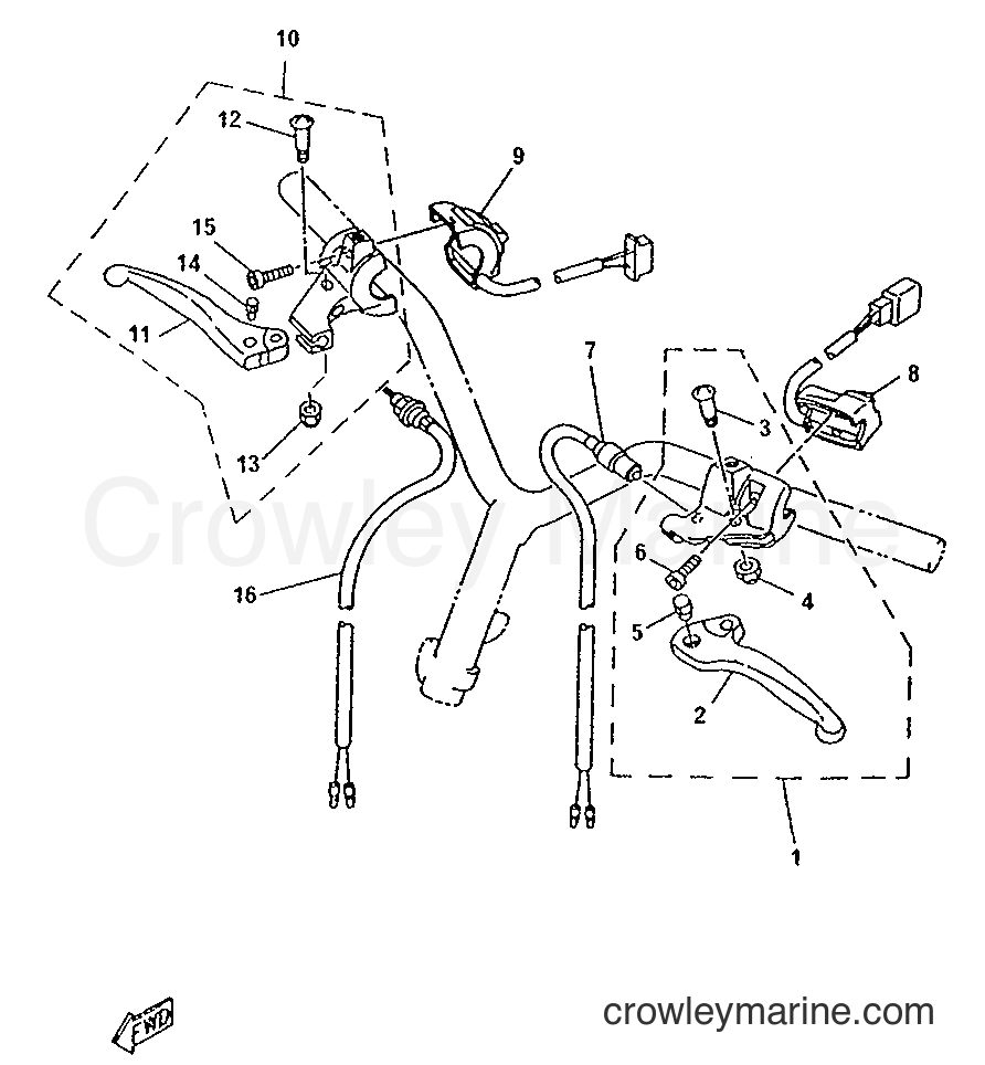 1996 Scooter YA50F - YA50F (4SN2) [999] - HANDLE SWITCH & LEVER