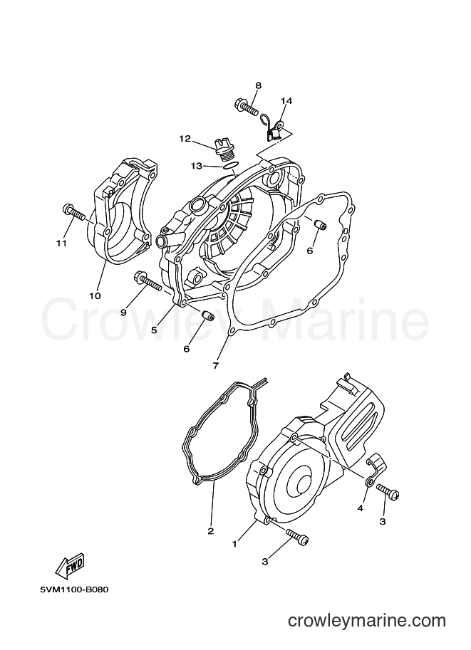 2003 ATV YFS200 - YFS200 (5VM2) [010] - CRANKCASE COVER 1