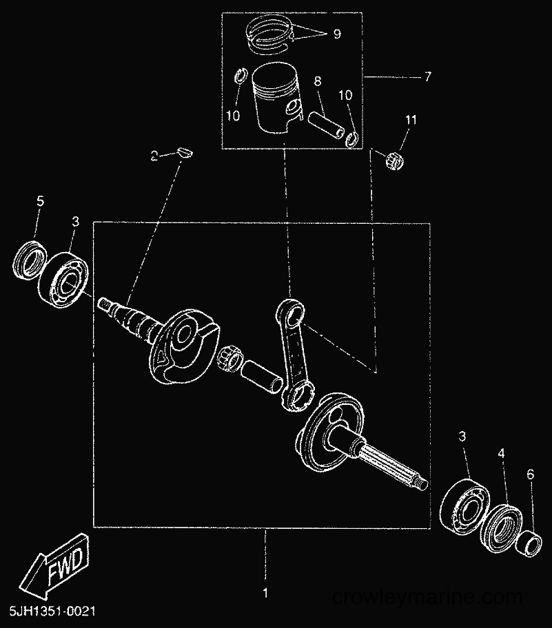2000 Scooter CW50 - CW50 (5MN1) [020] - CRANKSHAFT & PISTON