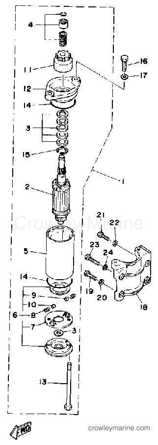 Yamaha Motors 15LD - ELECTRIC MOTOR (9.9E  15E)