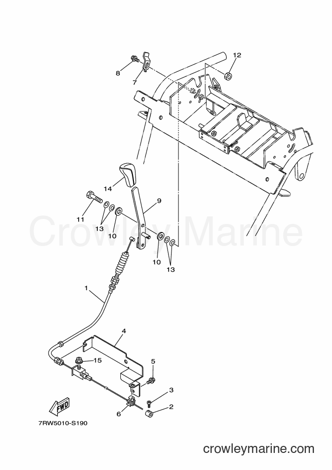 2018 Snowblower YT1070 - YT1070 (7RW5) [010] - THROTTLE LEVER