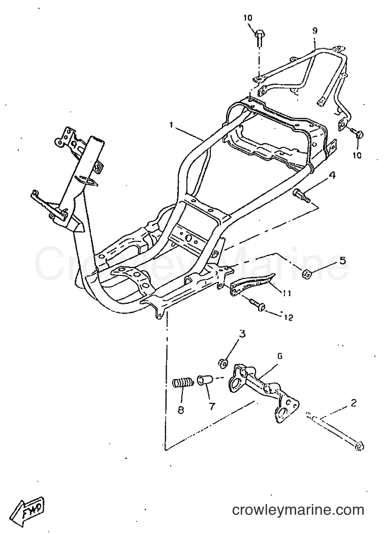 1998 Scooter CW50RSP - CW50RSP (4URF) [010] - FRAME