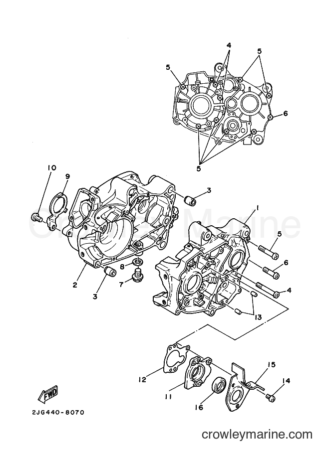 2001 Street Bike V100E - V100E (4VJ4) [010] - CRANKCASE