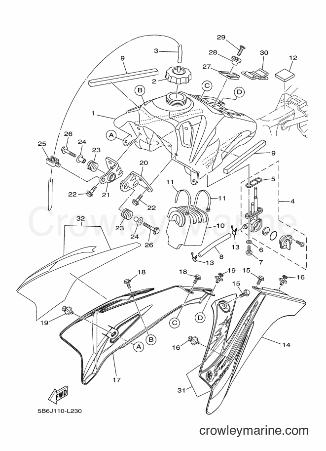 2012 Dirt Bike TT-R110E - TT-R110E (5B6K) [010] - FUEL TANK