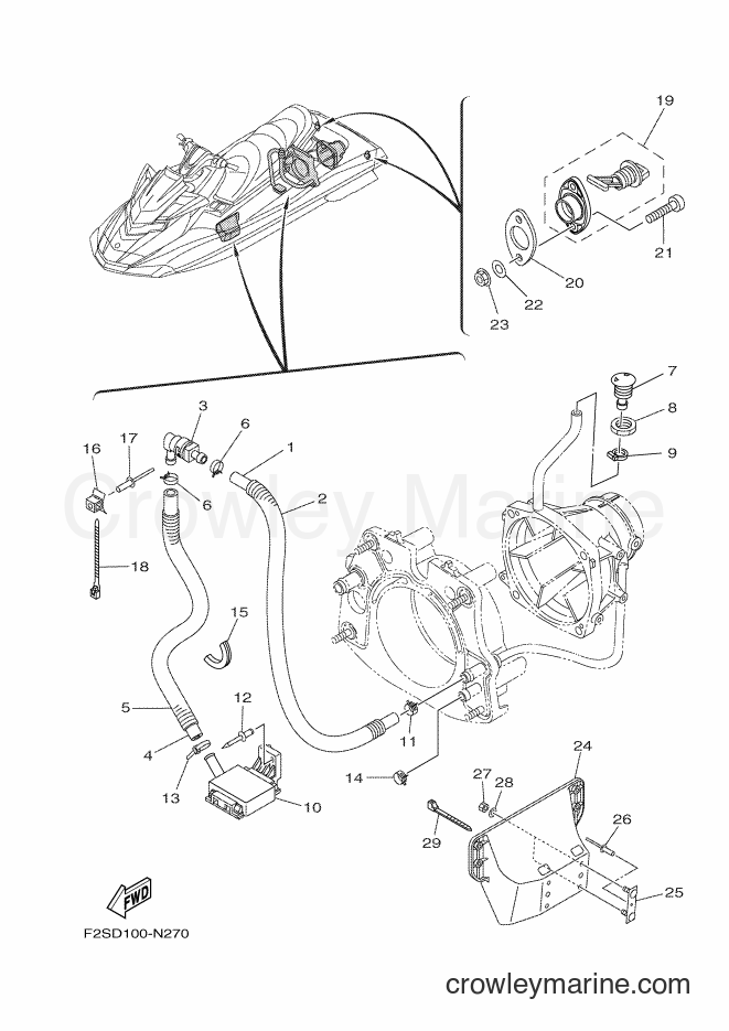 Yamaha Motors FB1800 (F2TK) [020] - HULL & DECK