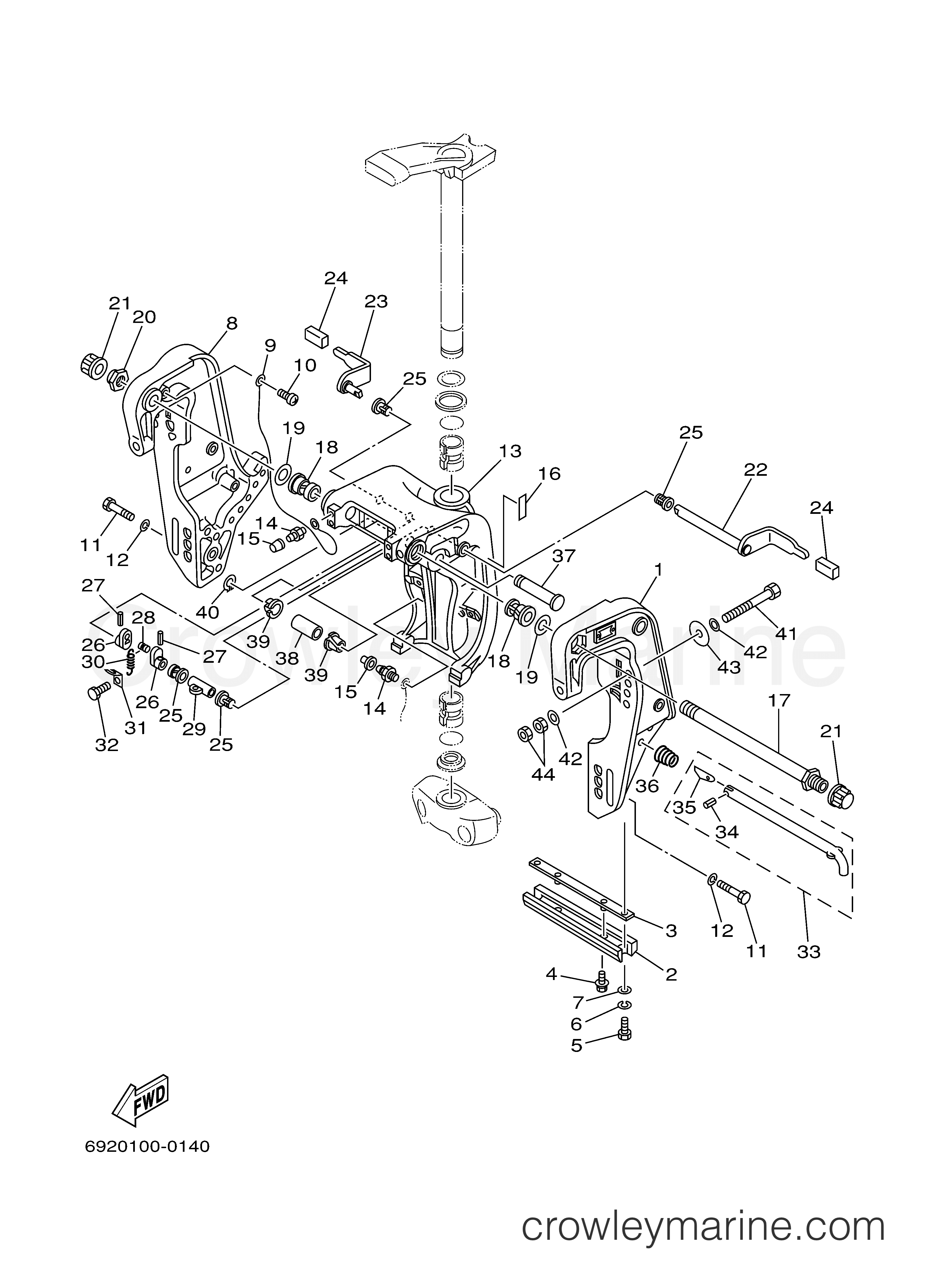 Yamaha Motors E75MLHY - BRACKET 1