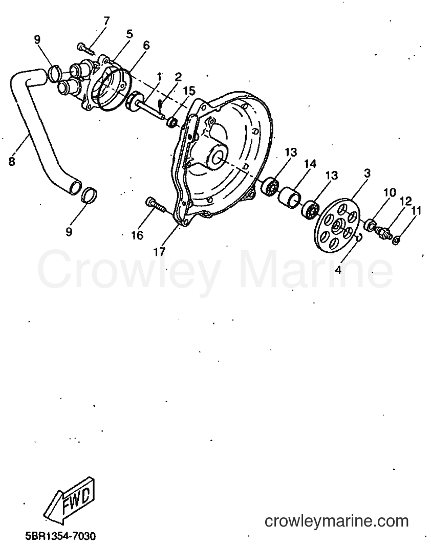 1998 Scooter YQ50L - YQ50L (5CL3) [010] - WATER PUMP