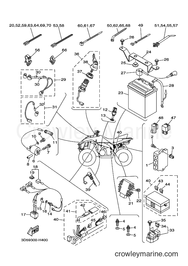 2009 ATV YFM350AS - YFM350AS (3D59) [010] - ELECTRICAL 1