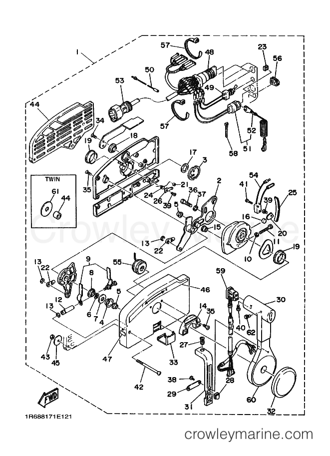 Yamaha Motors 85A (688) [030] - REMOTE CONTROL ASSY