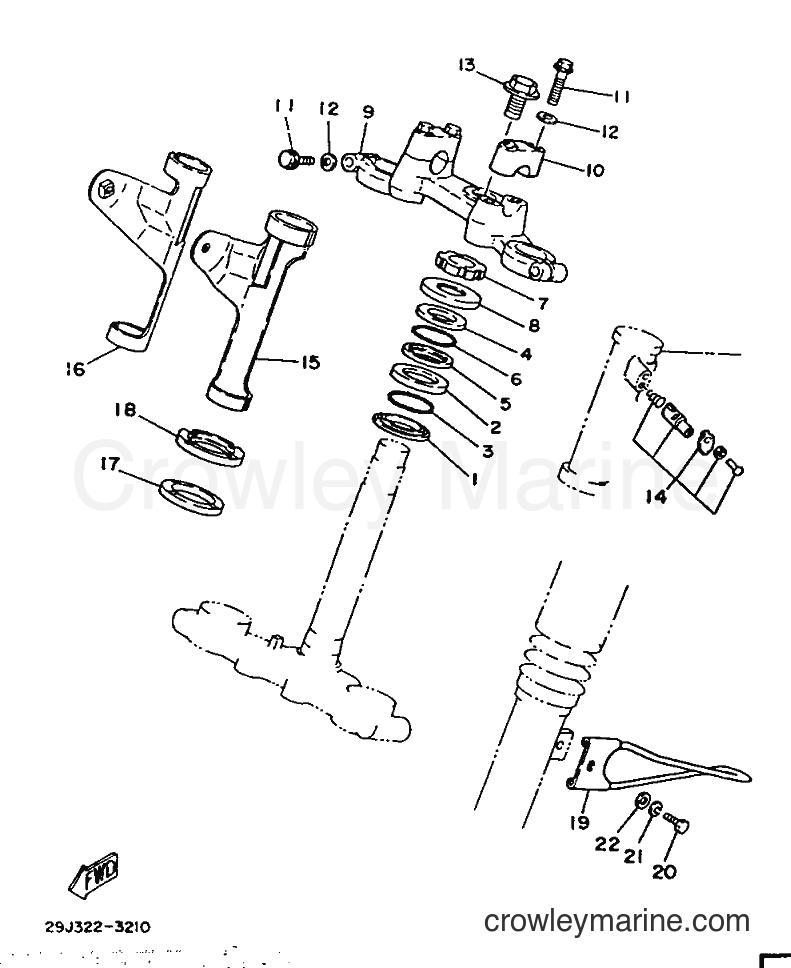1986 Scooter DT50 - DT50 (29J) [999] - STEERING