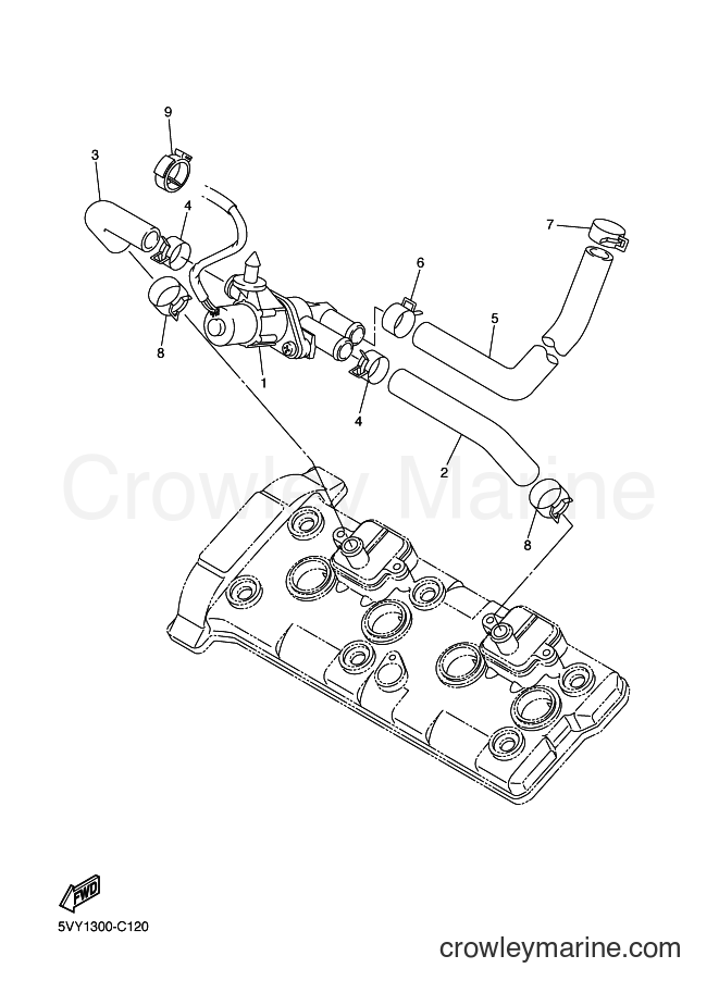 2004 Sport Bike YZF-R1 - YZF-R1 (5VY1) [080] - AIR INDUCTION SYSTEM