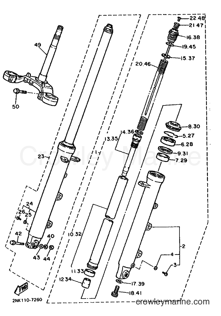1988 Sport Bike FZR750R - FZR750R (3CS2) [010] - FRONT FORK